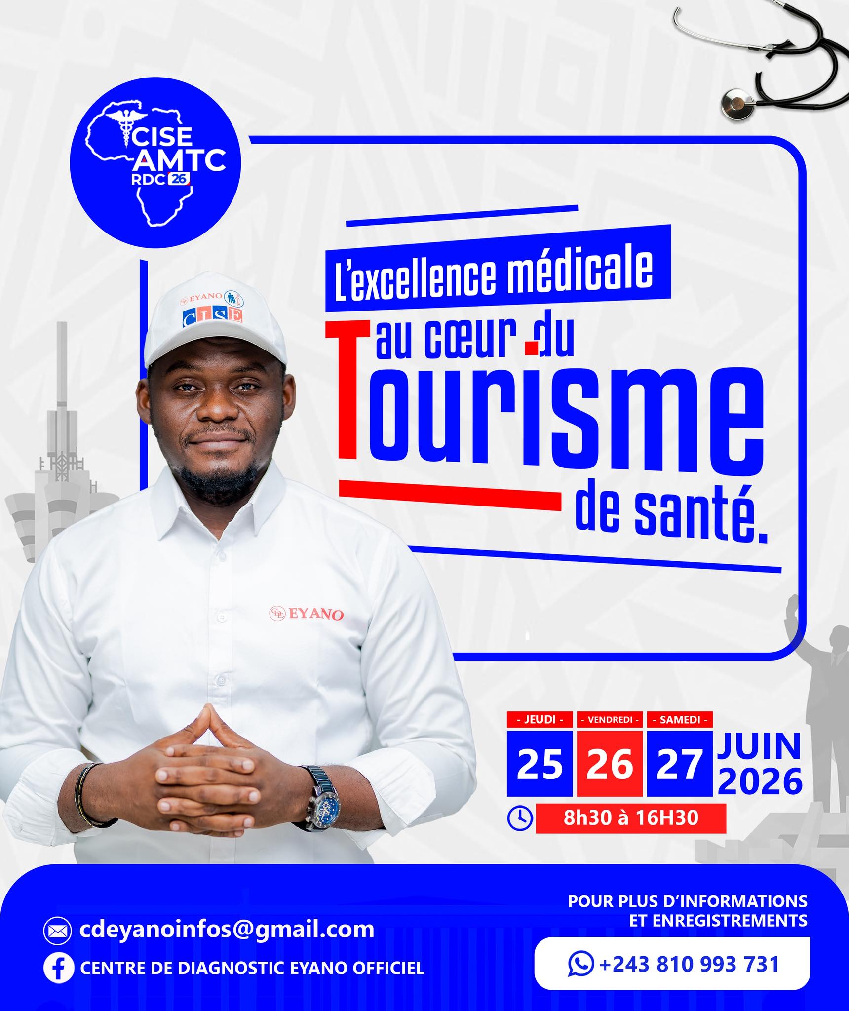 Eyano au CISE-AMTC RDC 2026 — Palais du Peuple, Kinshasa